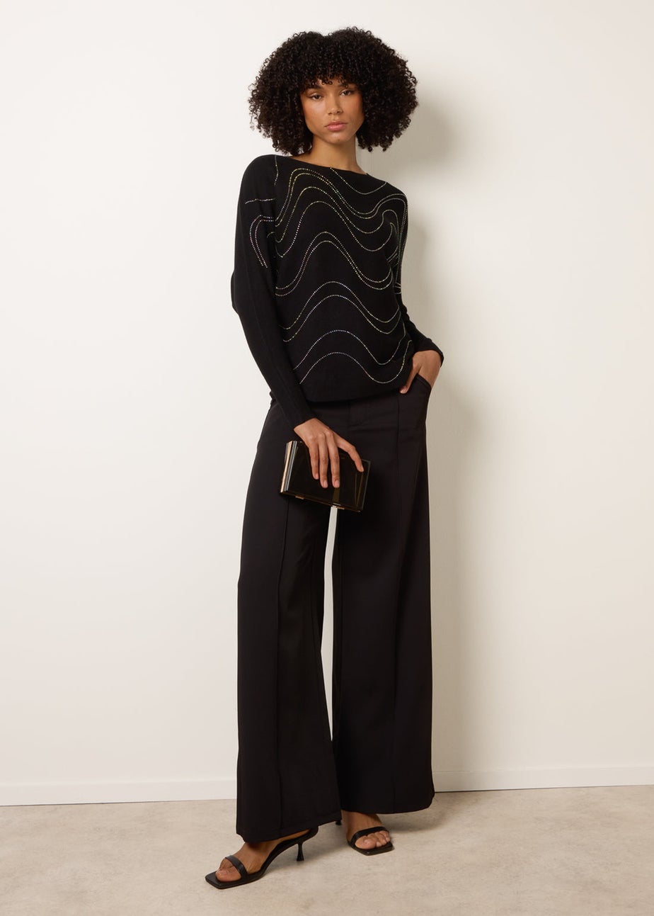 Blue Vanilla Black Rhinestone Jumper