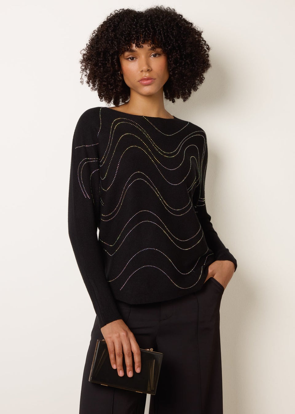 Blue Vanilla Black Rhinestone Jumper