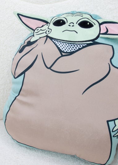 Star Wars Mandalorian Friend Green Shaped Cushion