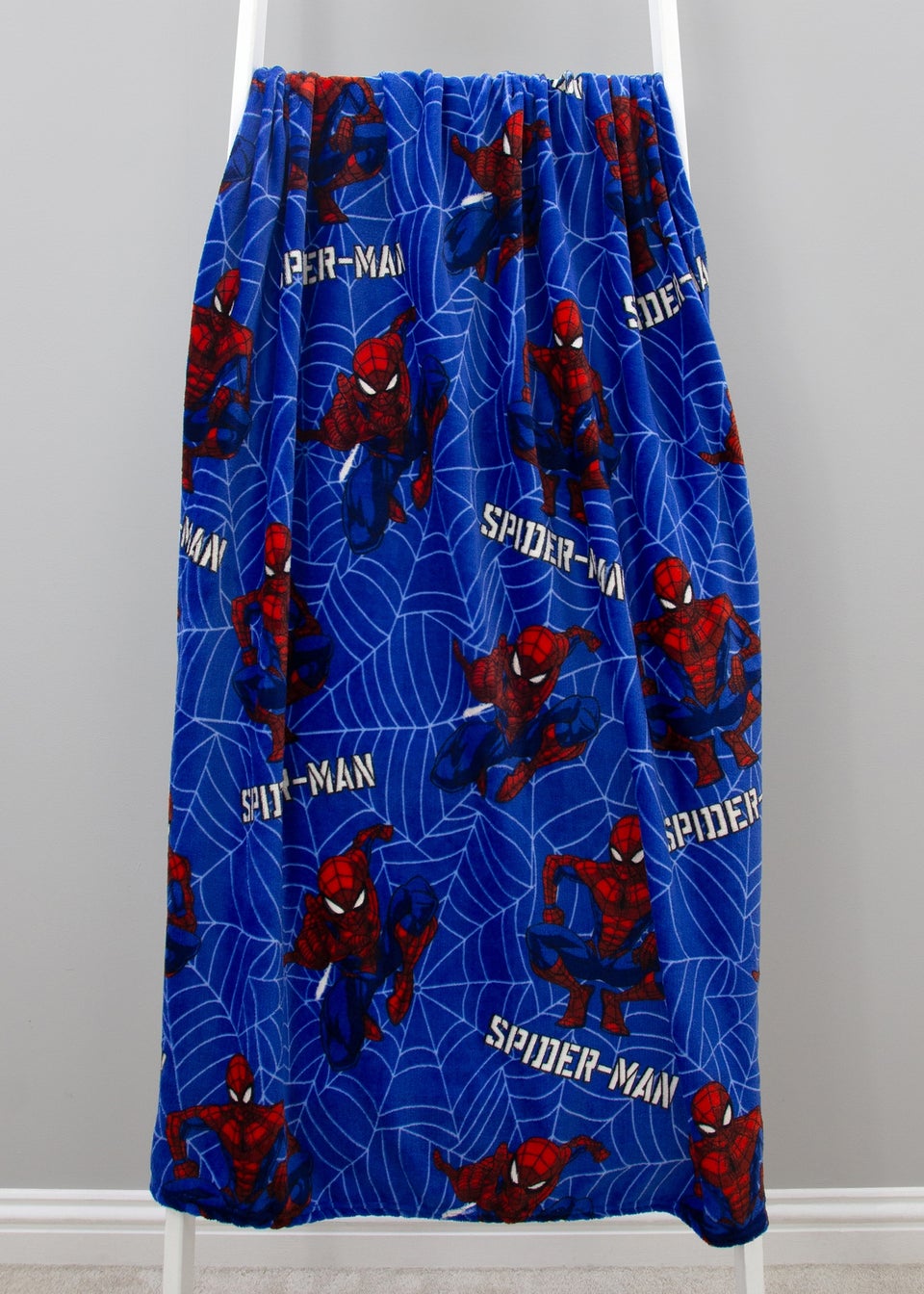 Spiderman Blue Adventure Glow In The Dark Blanket