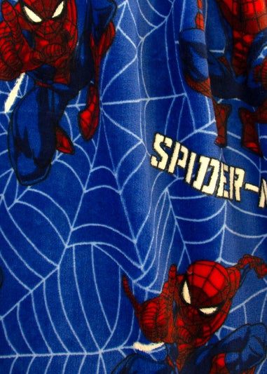 Spiderman Blue Adventure Glow In The Dark Blanket