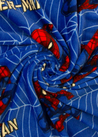 Spiderman Blue Adventure Glow In The Dark Blanket