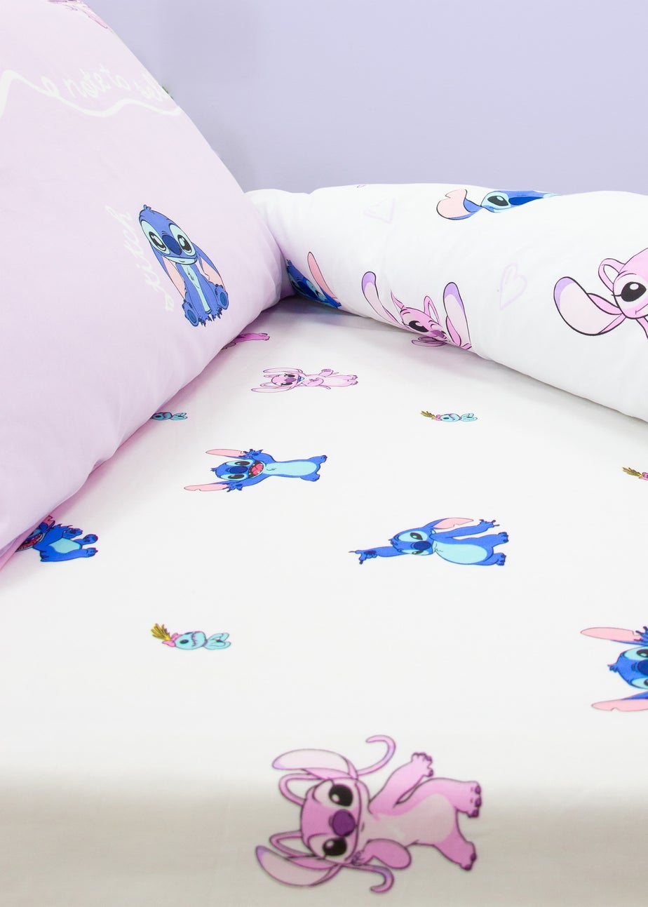 Disney Lilo & Stitch White Chill Fitted Sheet