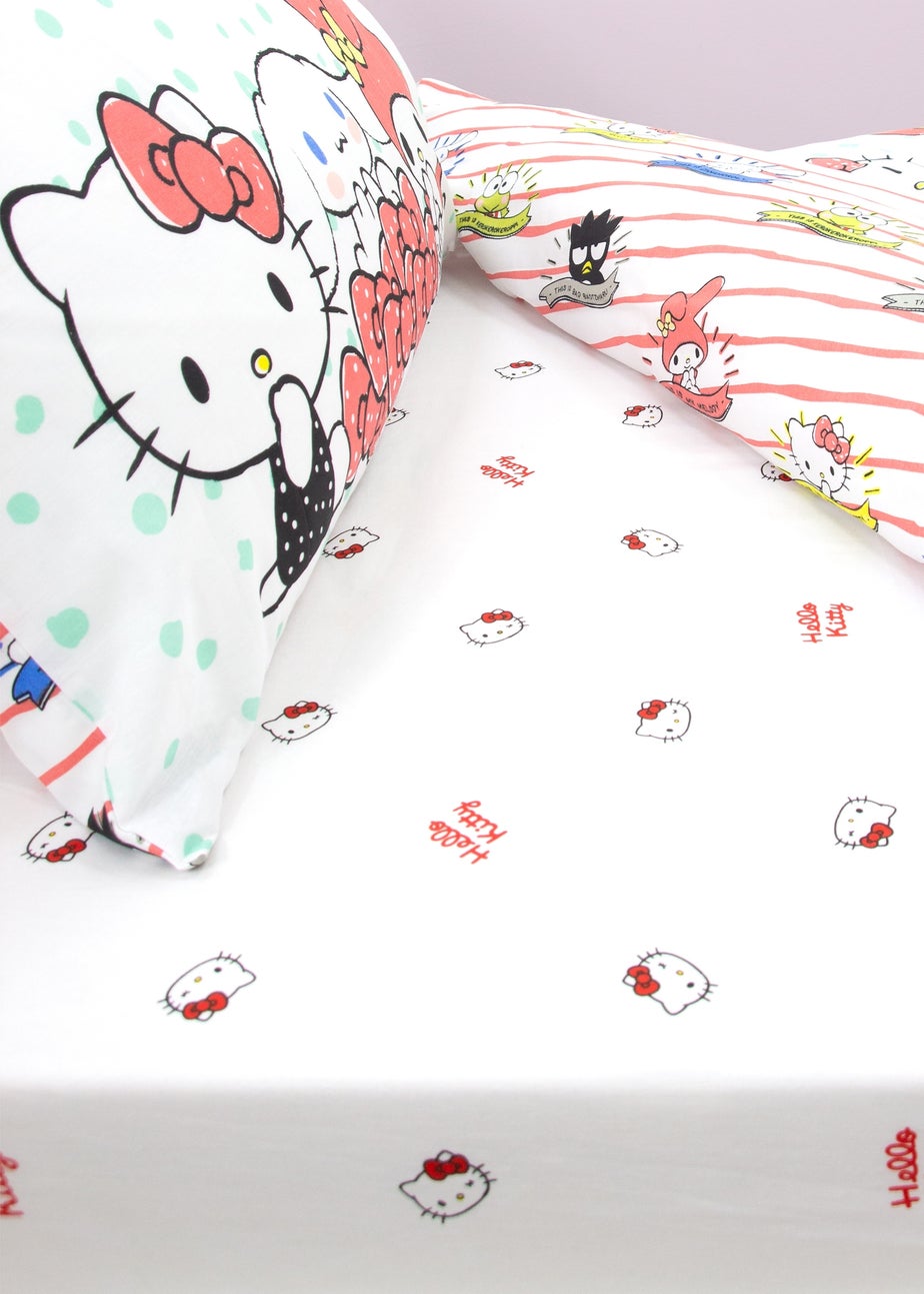 Hello Kitty White Sleepover Fitted Sheet