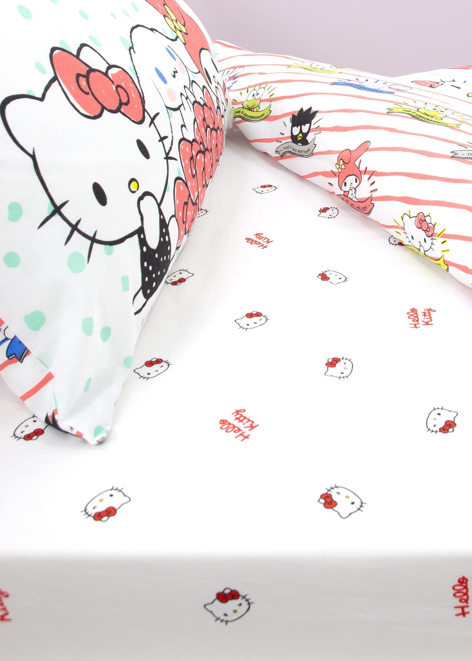 Hello Kitty White Sleepover Fitted Sheet
