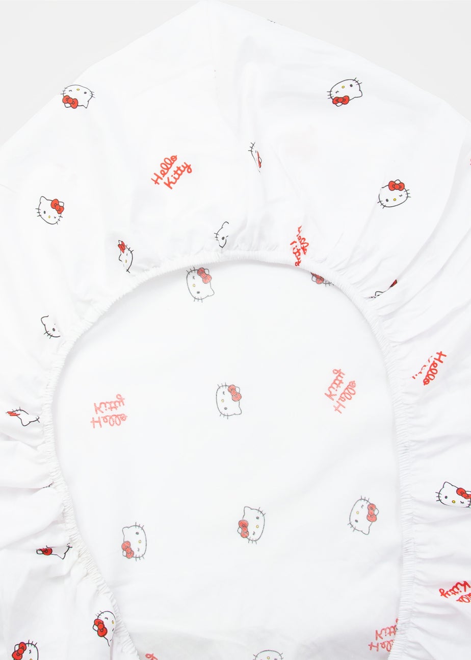 Hello Kitty White Sleepover Fitted Sheet
