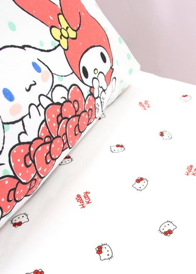Hello Kitty White Sleepover Fitted Sheet