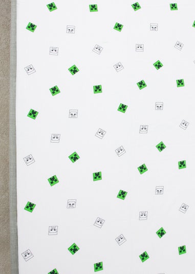 Minecraft Grids White Fitted Sheet