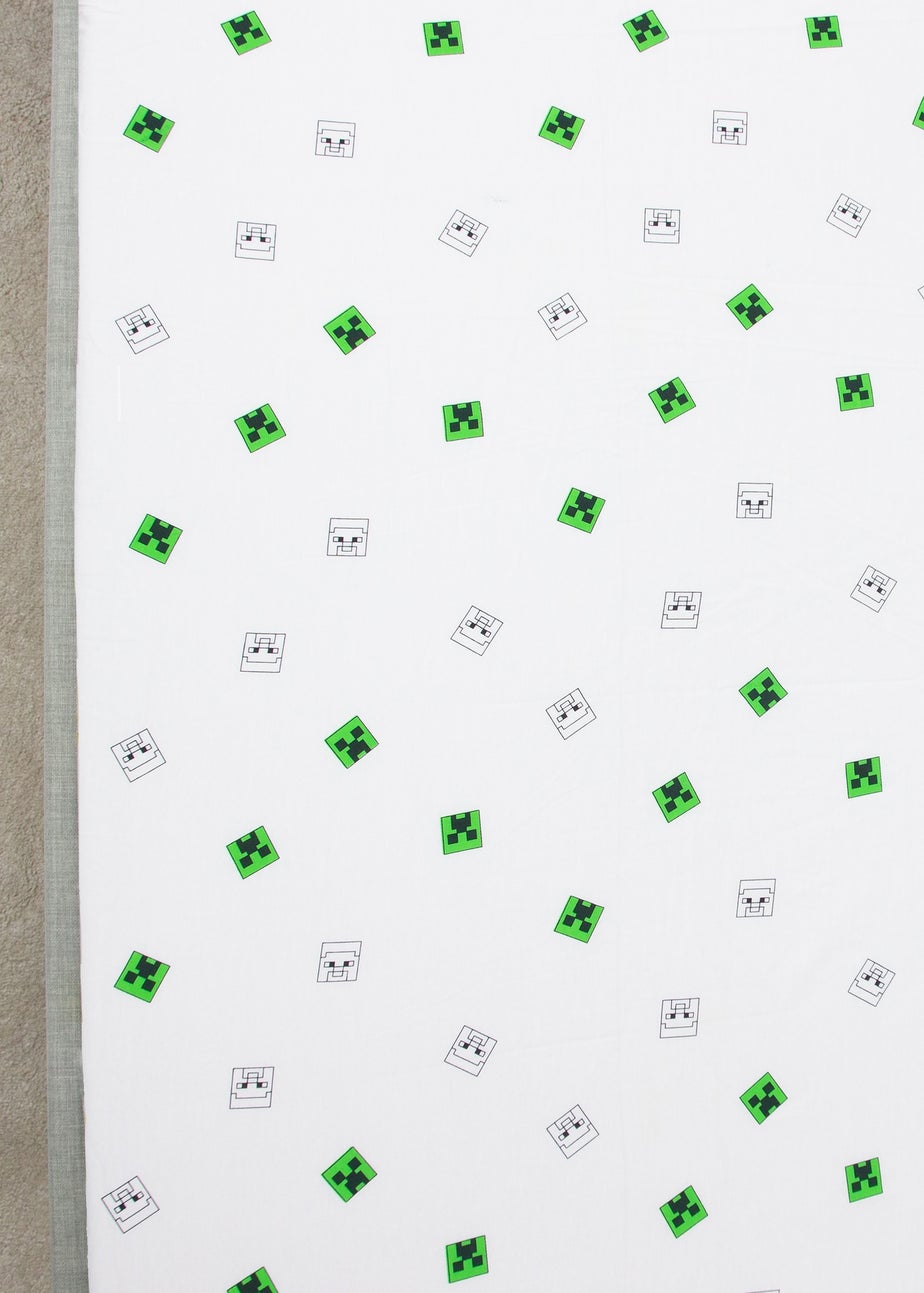 Minecraft Grids White Fitted Sheet