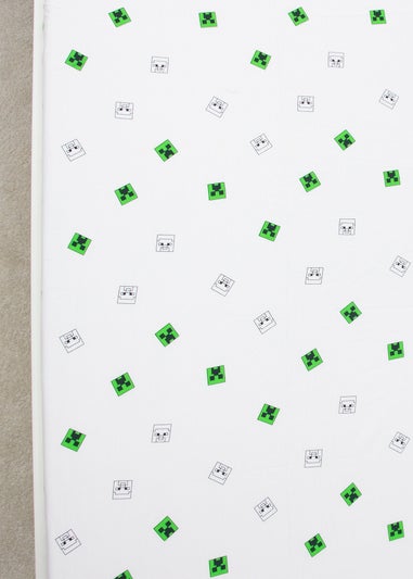 Minecraft Grids White Fitted Sheet