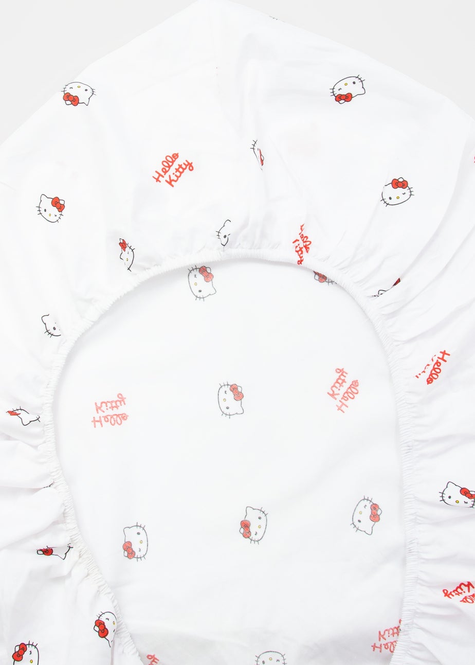 Hello Kitty White Sleepover Fitted Sheet