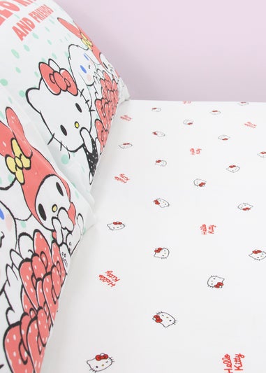 Hello Kitty White Sleepover Fitted Sheet