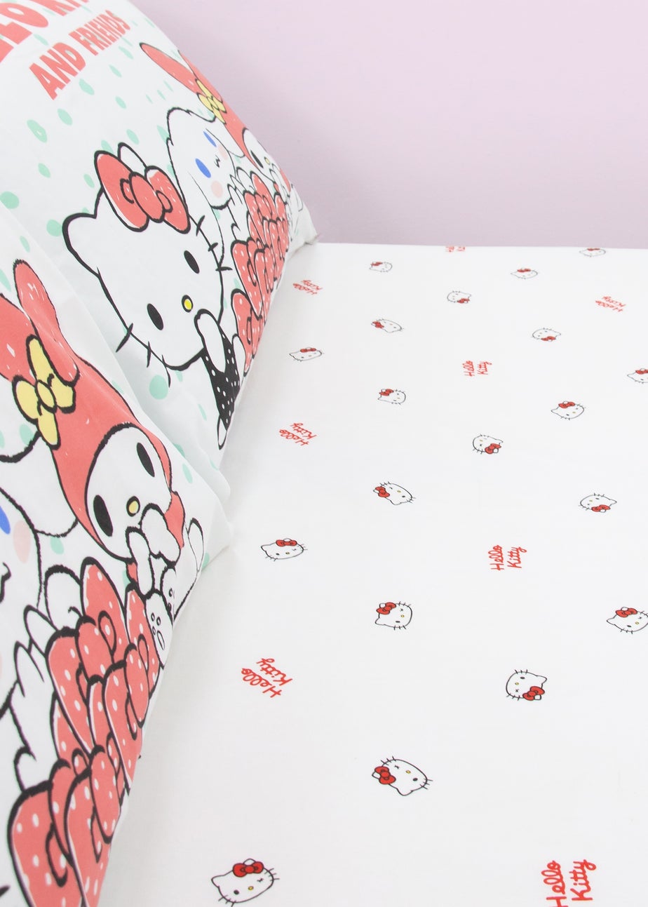 Hello Kitty White Sleepover Fitted Sheet