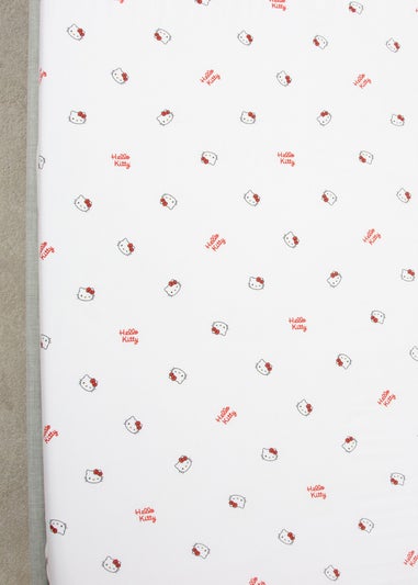 Hello Kitty White Sleepover Fitted Sheet