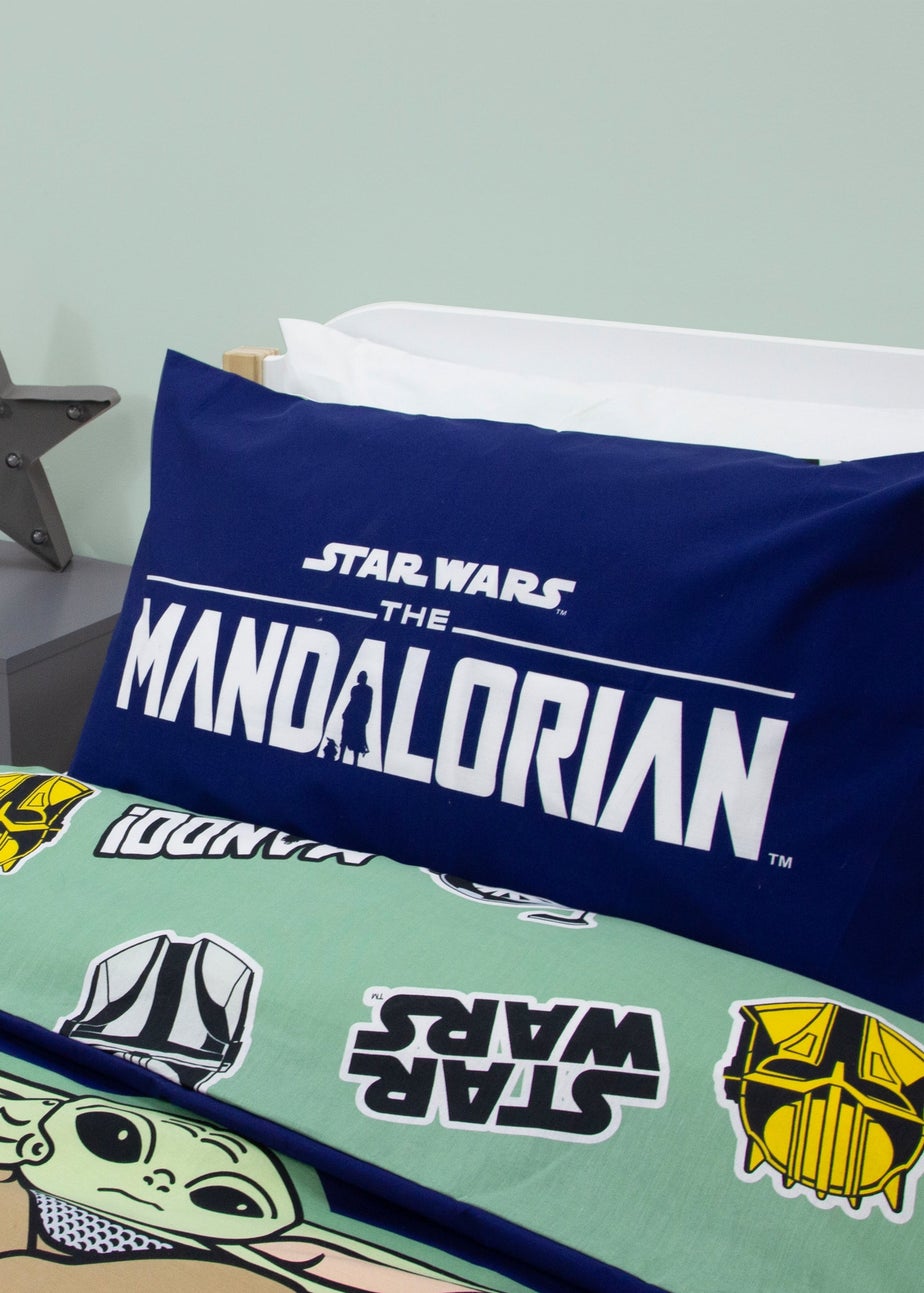 Star Wars Mandalorian Friend Blue Duvet Cover