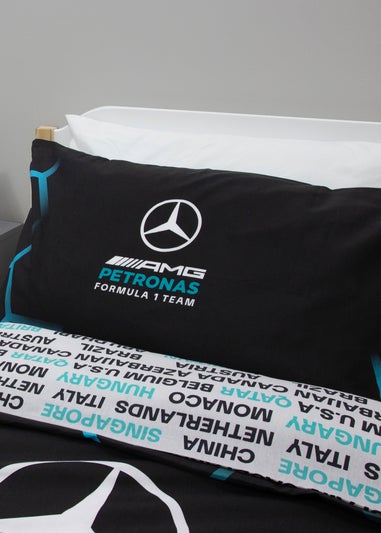 Mercedes AMG Petronas Black Ridge Duvet Cover