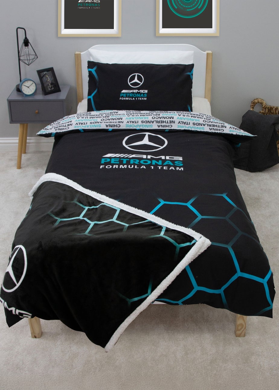 Mercedes AMG Petronas Black Ridge Duvet Cover