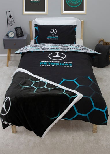 Mercedes AMG Petronas Black Ridge Duvet Cover