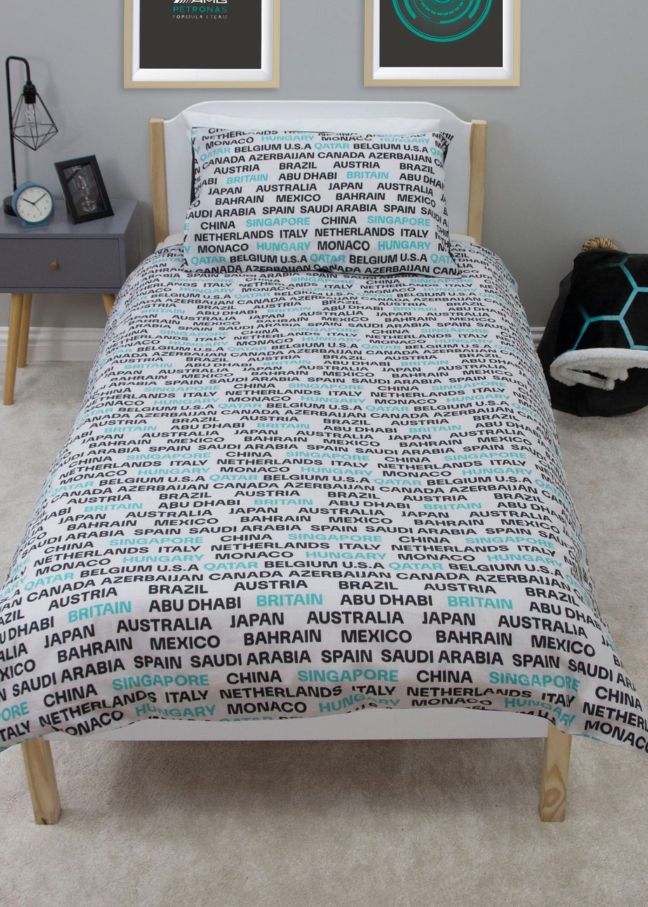 Mercedes AMG Petronas Black Ridge Duvet Cover