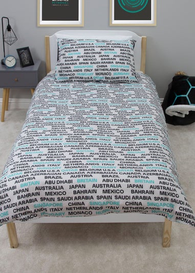 Mercedes AMG Petronas Black Ridge Duvet Cover