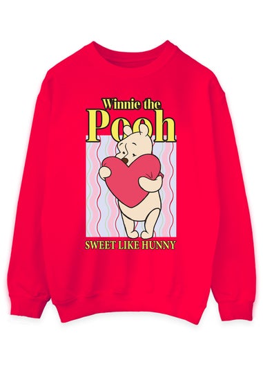 Spiral Galaxy Disney Winnie The Pooh How Sweet Red Graphic Sweatshirt