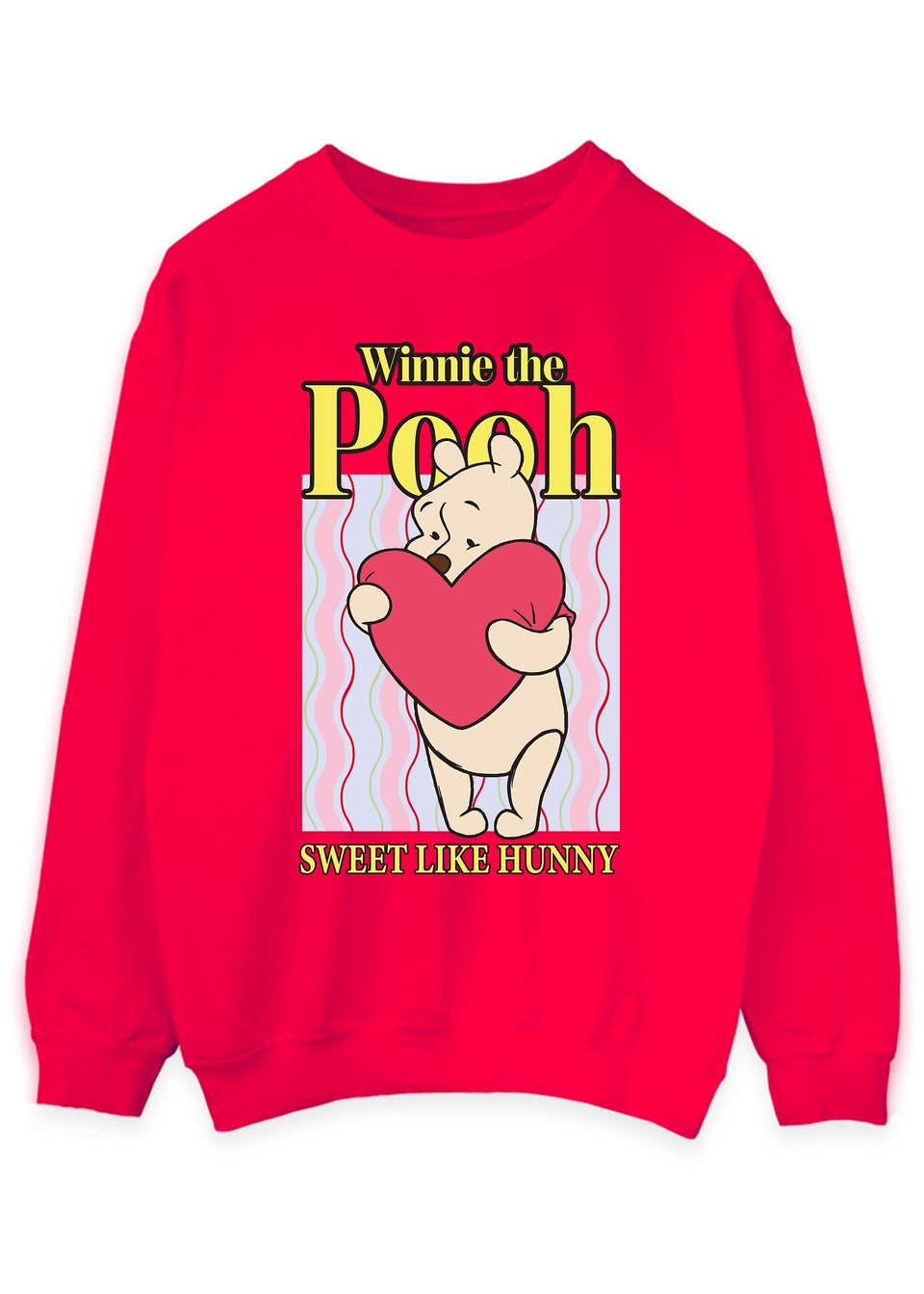 Spiral Galaxy Disney Winnie The Pooh How Sweet Red Graphic Sweatshirt