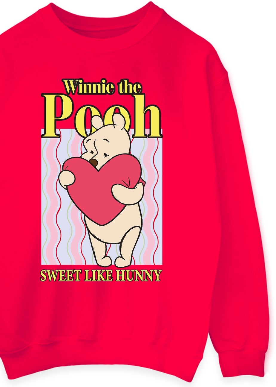 Spiral Galaxy Disney Winnie The Pooh How Sweet Red Graphic Sweatshirt