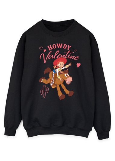 Spiral Galaxy Disney Toy Story Howdy Valentine Black Graphic Sweatshirt