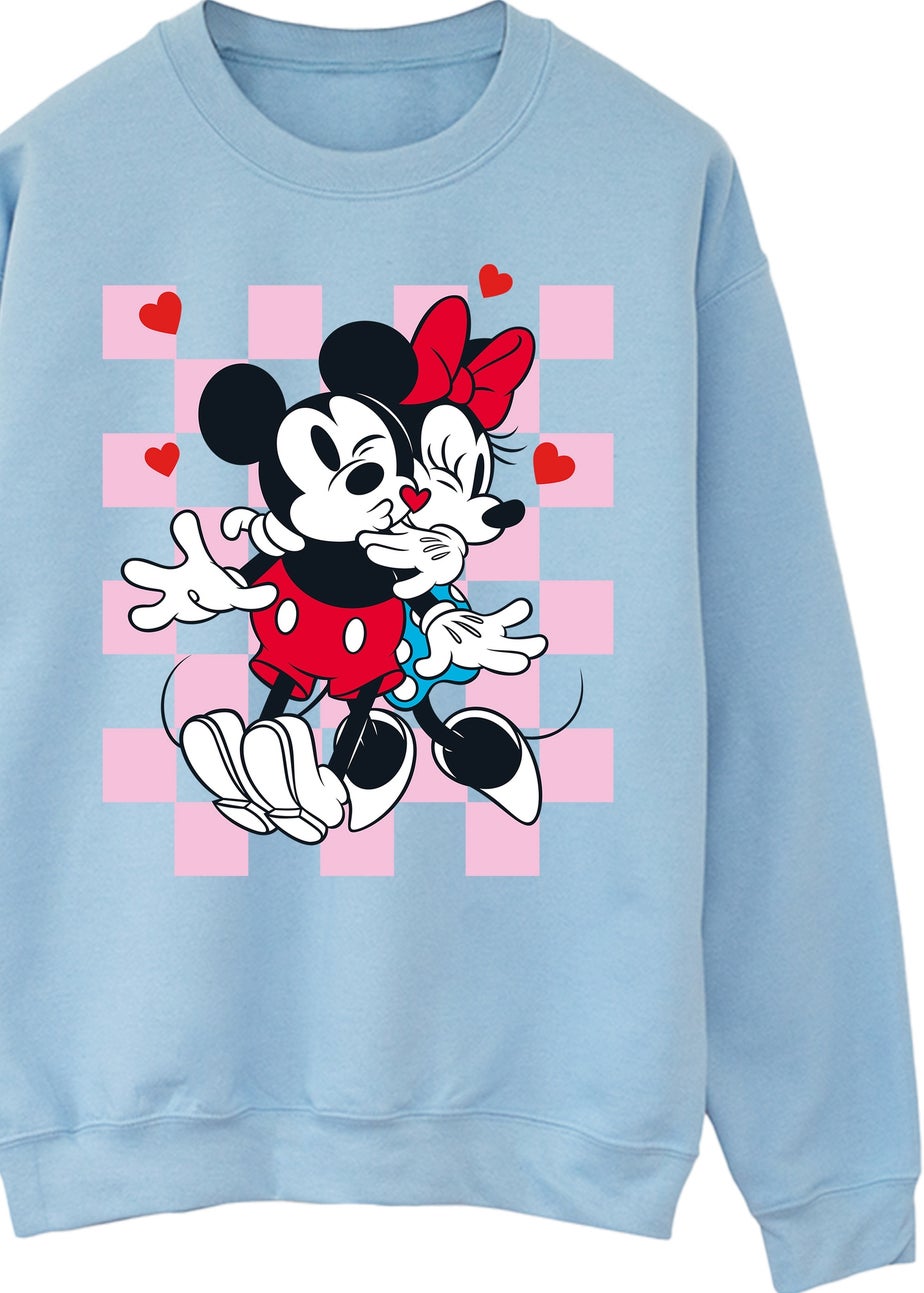 Disney Mickey Mouse Hug Baby Blue Graphic Sweatshirt