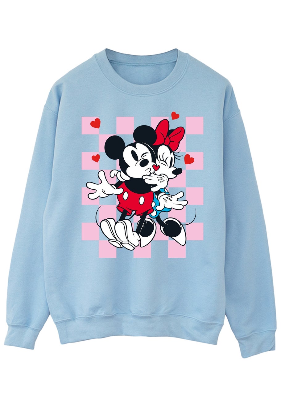 Disney Mickey Mouse Hug Baby Blue Graphic Sweatshirt