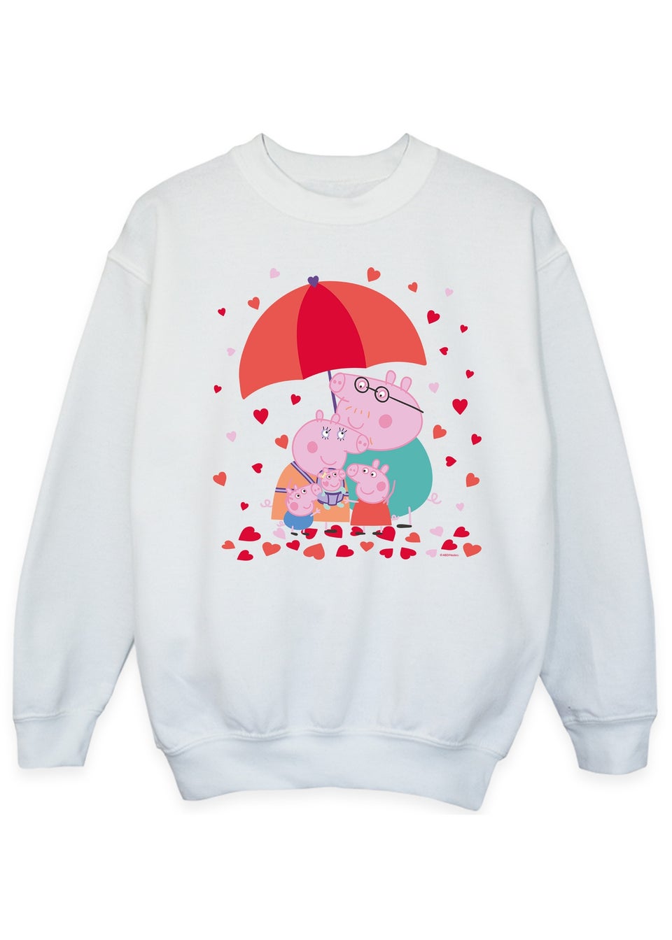Ada & Ted Peppa Pig Family Girls White Graphic Sweatshirt (3-13 Years)