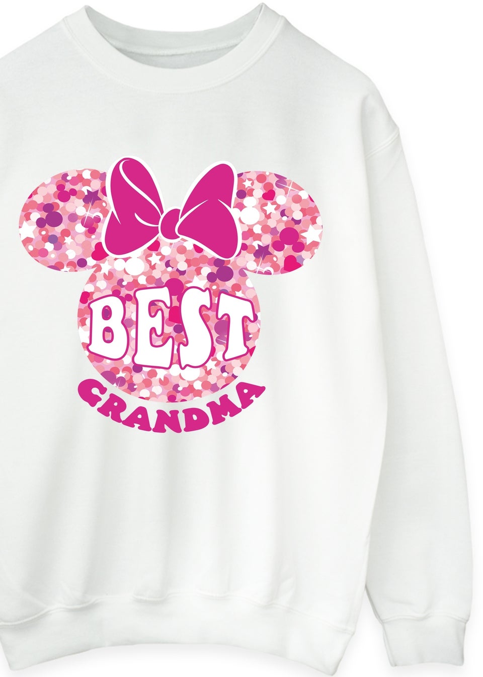 Disney Minnie Mouse Best Grandma White Graphic Sweatshirt