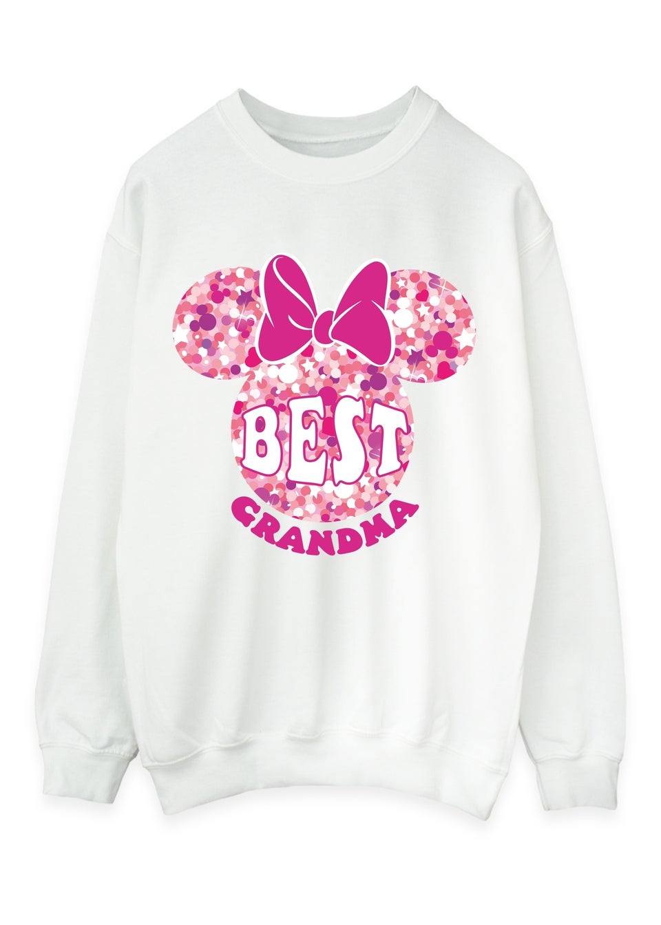 Disney Minnie Mouse Best Grandma White Graphic Sweatshirt
