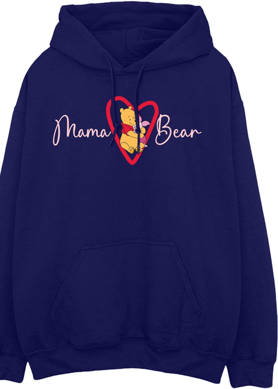 Disney Winnie The Pooh Mama Bear Navy Blue Graphic Hoodie