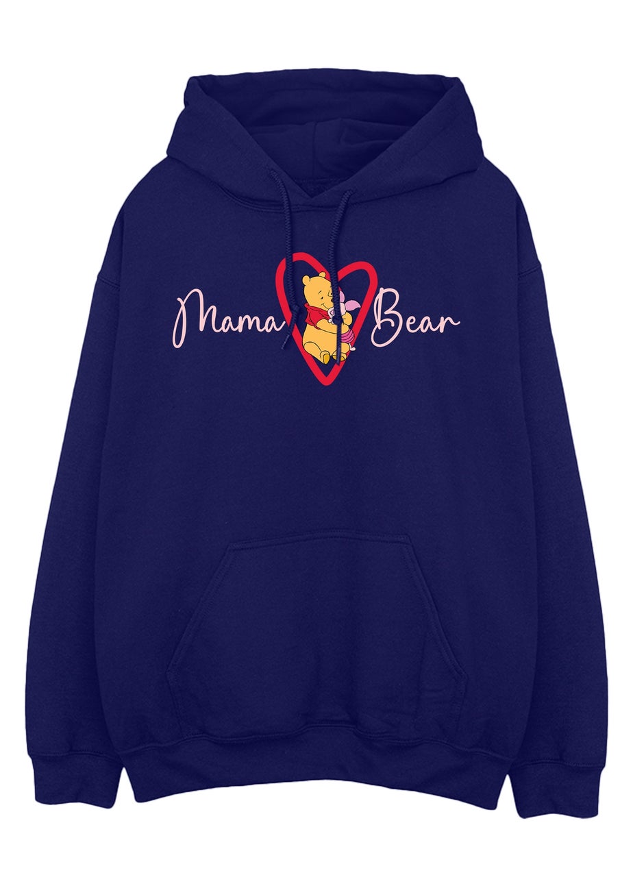 Disney Winnie The Pooh Mama Bear Navy Blue Graphic Hoodie