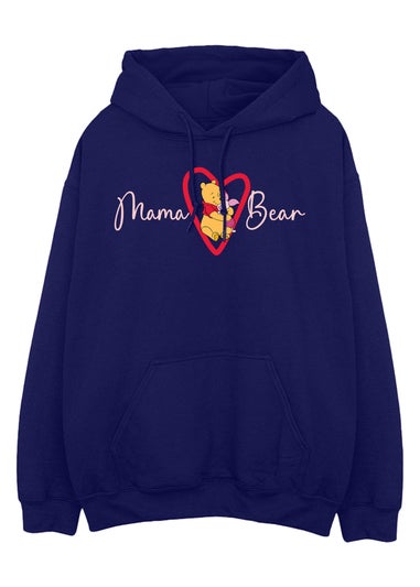 Disney Winnie The Pooh Mama Bear Navy Blue Graphic Hoodie