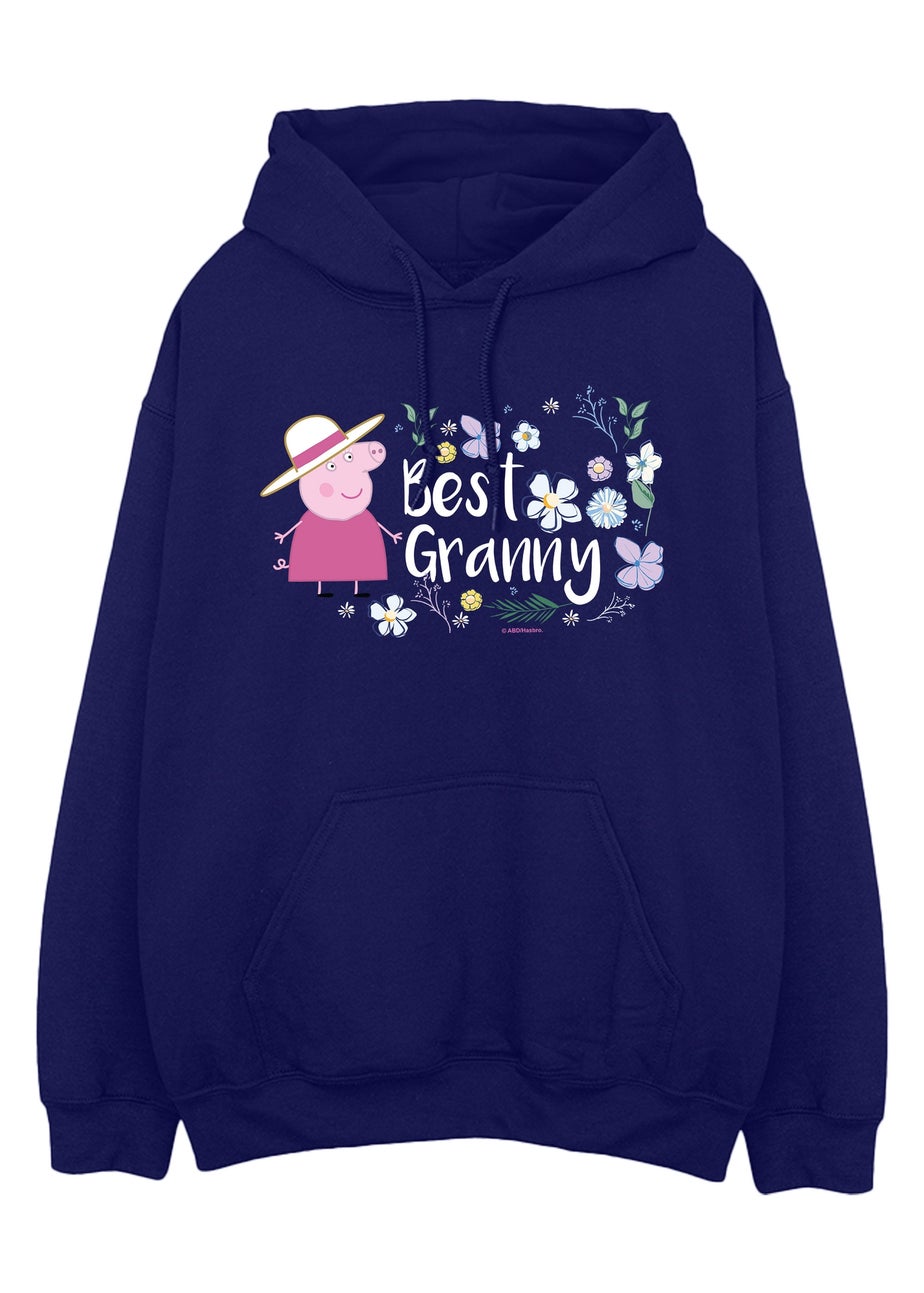 Peppa Pig Best Granny Navy Blue Graphic Hoodie