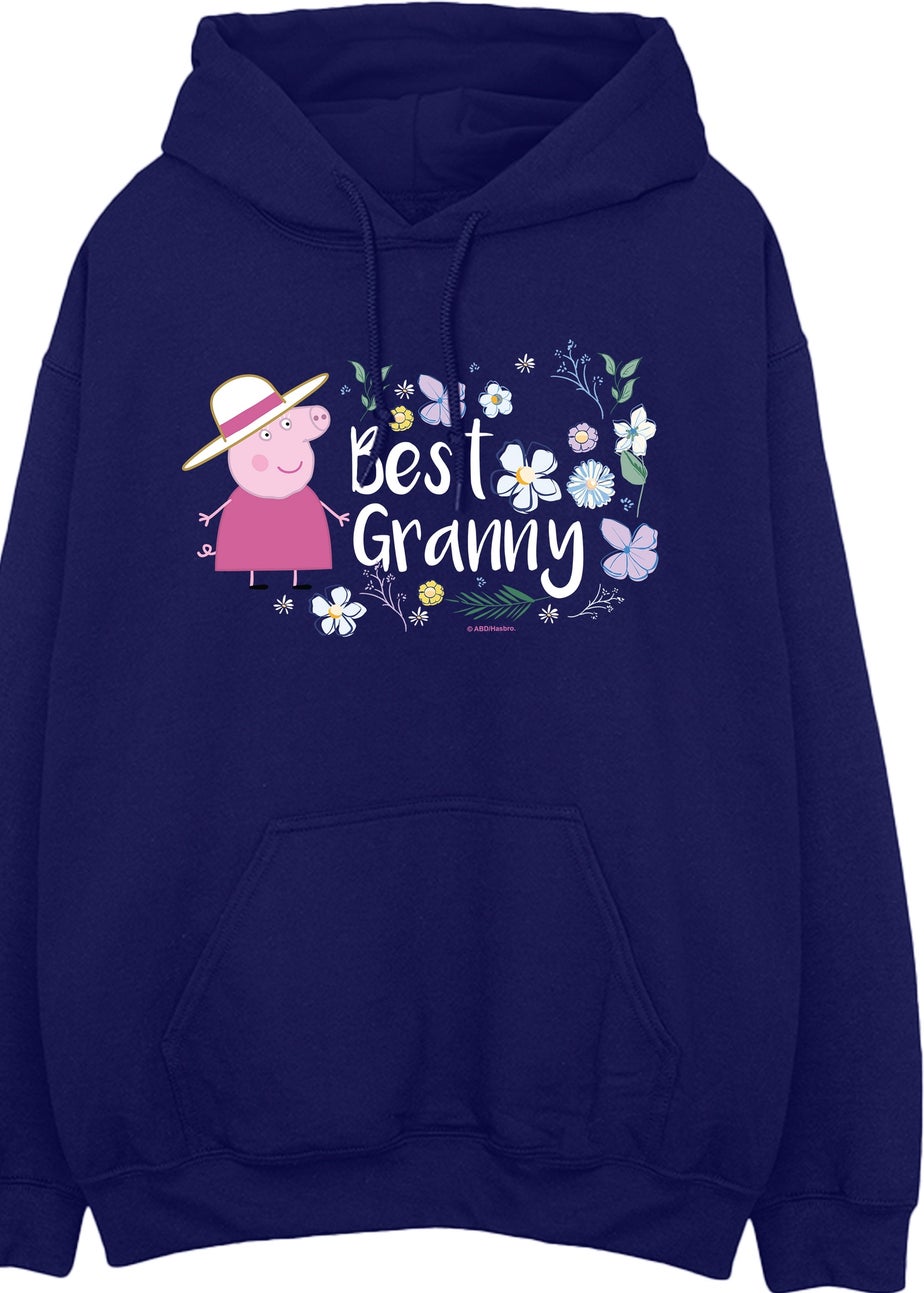 Peppa Pig Best Granny Navy Blue Graphic Hoodie