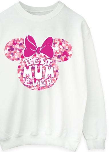 Disney Minnie Mouse Best Mum Ever White Graphic Sweatshirt