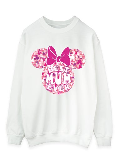 Disney Minnie Mouse Best Mum Ever White Graphic Sweatshirt