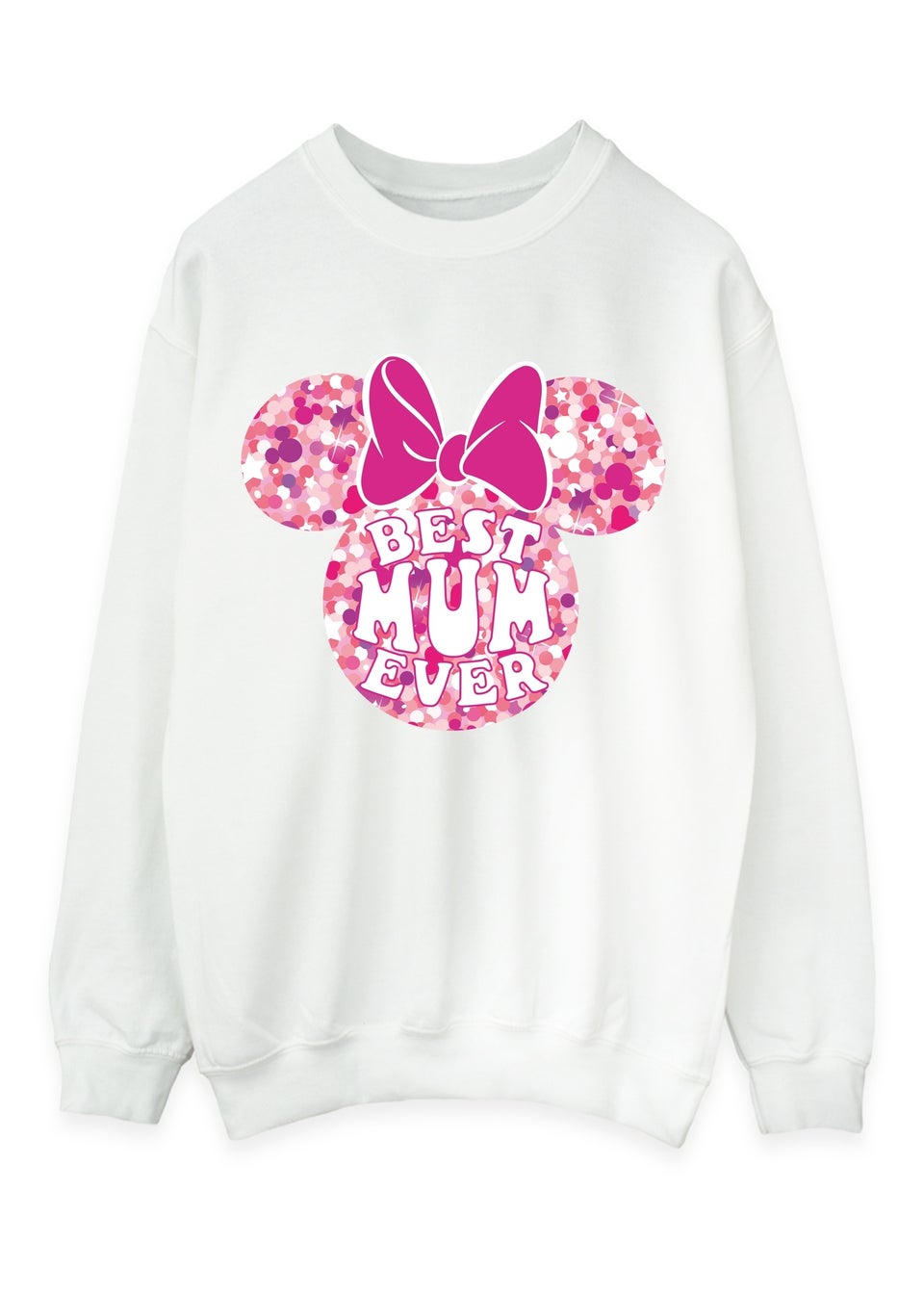 Disney Minnie Mouse Best Mum Ever White Graphic Sweatshirt
