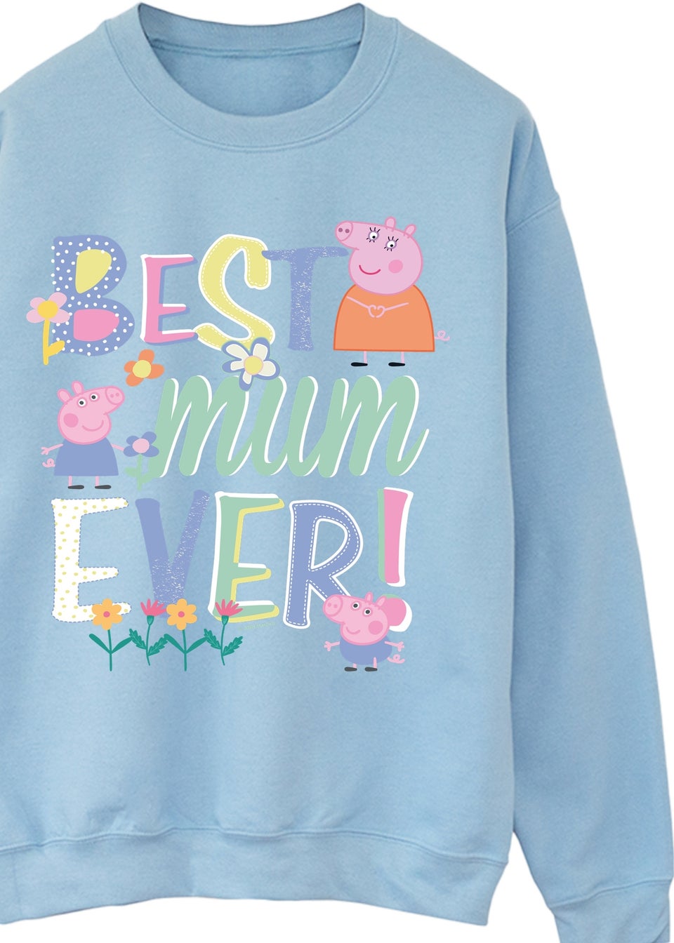 Peppa Pig Best Mum Ever Baby Blue Graphic Sweatshirt