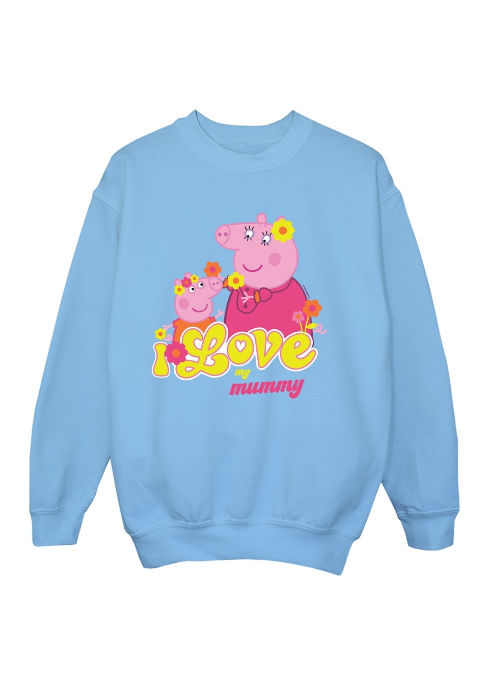 Peppa Pig Love My Mummy Girls Baby Blue Graphic Sweatshirt (3-13 Years)