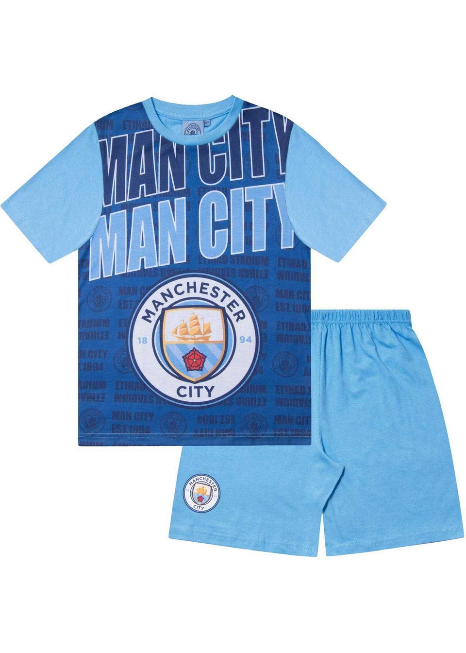 Manchester United FC Boys Navy De Bruyne 17 Short Pyjama Set (2-13yrs)