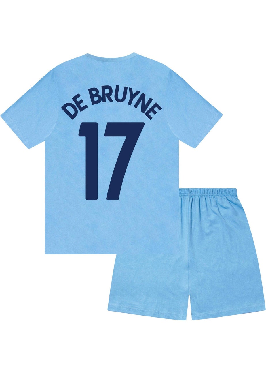 Manchester United FC Boys Navy De Bruyne 17 Short Pyjama Set (2-13yrs)