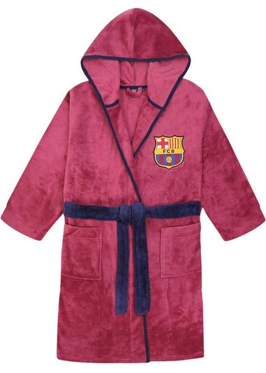 FC Barcelona Boys Red Crest Fleece Dressing Gown (3-8yrs)