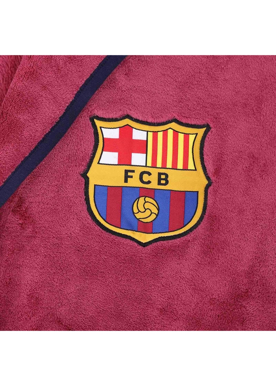 FC Barcelona Boys Red Crest Fleece Dressing Gown (3-8yrs)