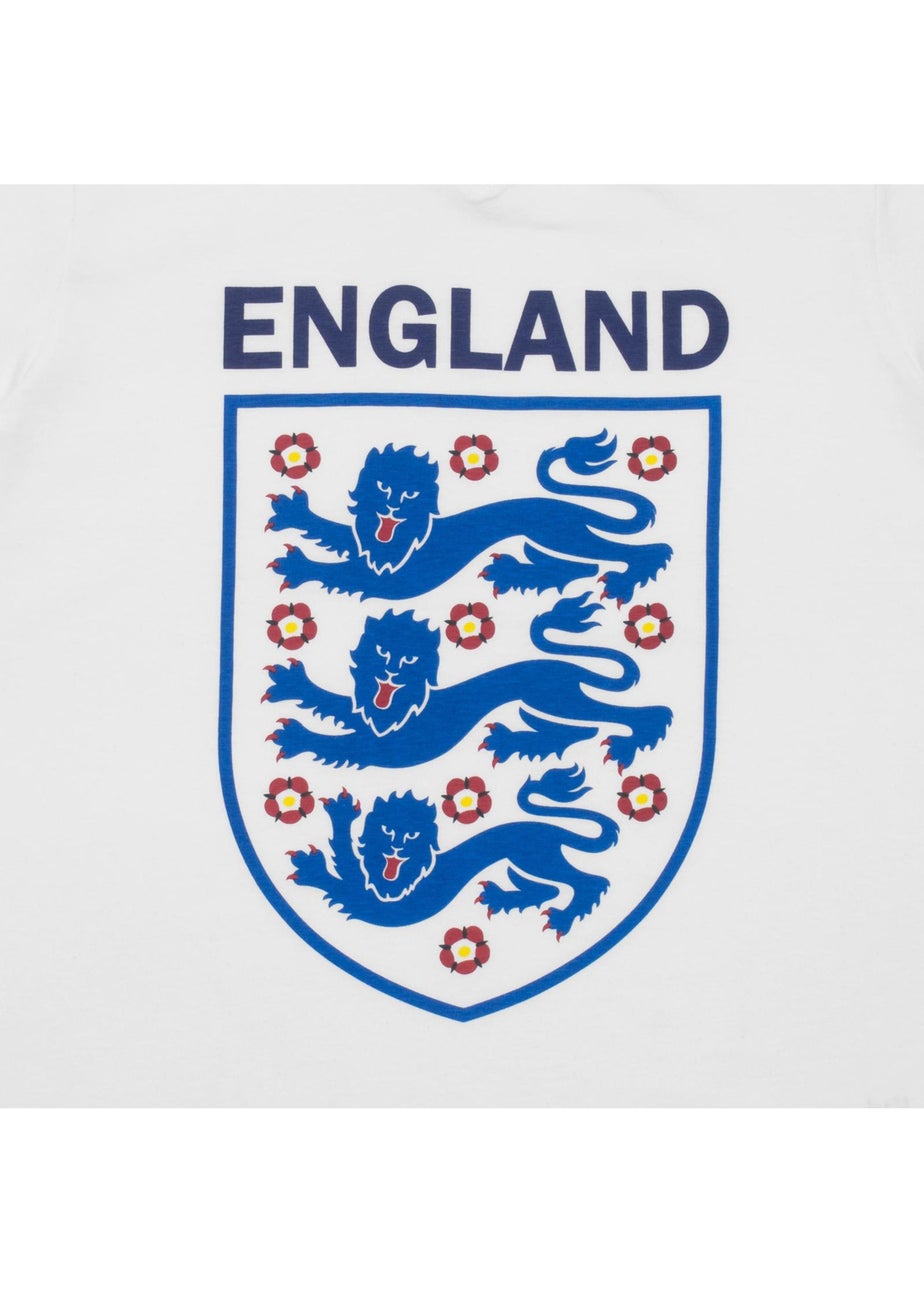England FA Boys White Short Pyjama Set (6-13yrs)