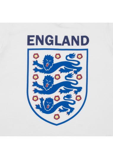 England FA Boys White Short Pyjama Set (6-13yrs)
