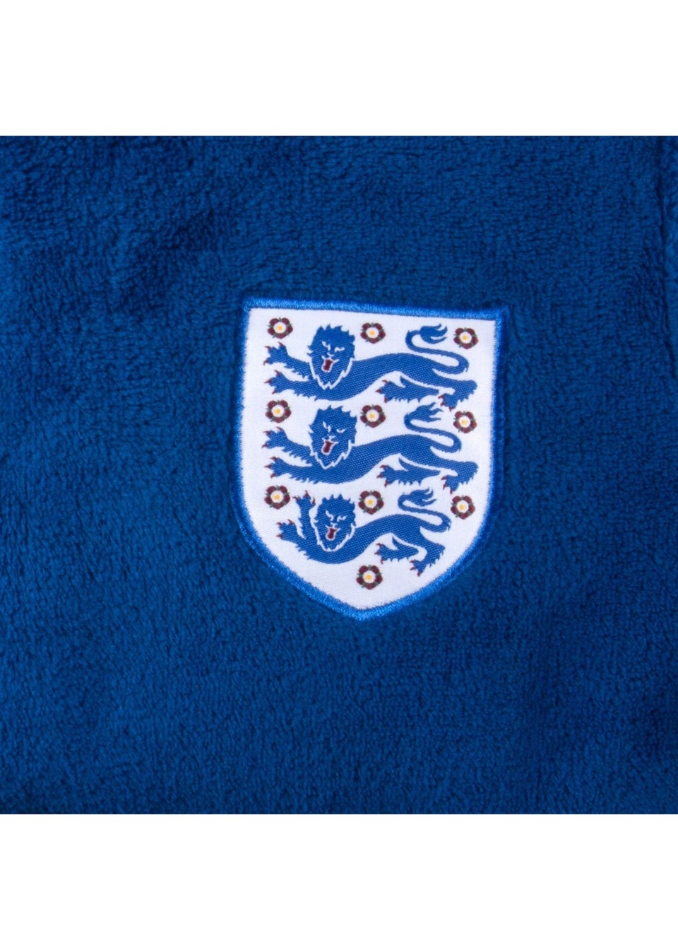 England Boys Blue Crest Fleece Dressing Gown (3-14yrs)